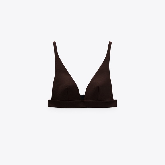 ZARA NWT Brown bra top Large - Picture 3 of 16